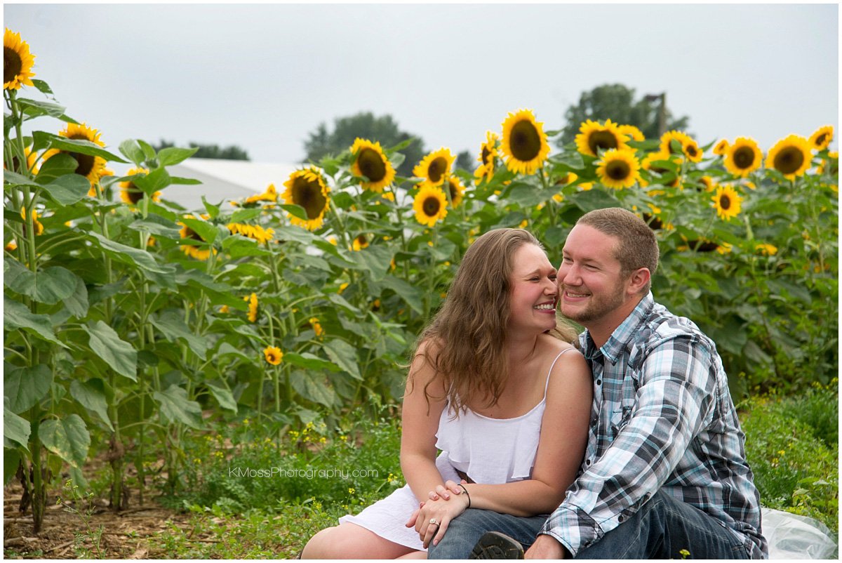 Lehigh Valley Sunflower Engagement Session | K. Moss Photography